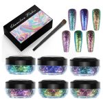Pigmento Polvo Para Uñas Chameleon Flakes 6pcs