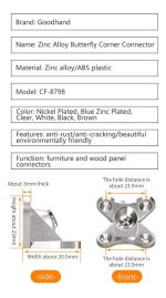 Soporte Escuadra Mecano Metálica Zinc Muebles Armables 4un - Imagen 4