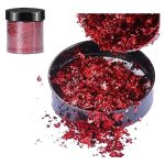 Escamas En Hoja Rojo Papel Resina Epóxica Flake Uñas
