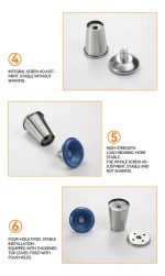 Patas Mueble Sillón Cama Sofá 4un 10cm Conti Regulable.. - Imagen 4