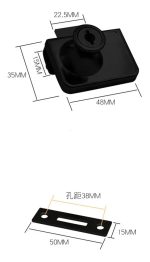 Cerradura Puerta Vidrio Mueble Doble De 3 A 8mm - Imagen 2