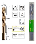 Broca Cobalto 17mm 1 Pcs Hss Al 5% C/reducción. De 13mm - Imagen 2