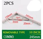 Soporte Escuadra Repisa Colgador 24.5cm 2p 1par Inox - Imagen 3