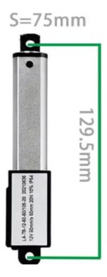 Mini Actuador Lineal Dc 12v 188n Extensión 7.5cm. Largo 13cm - Imagen 2