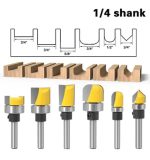 Fresa Madera Copiadora Canal Toma 1/4 6pcs - Imagen 2