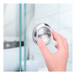 Manilla Tirador Redonda Cromada Brillante Para Puerta Vidrio - Imagen 5