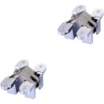 Bisagra Invisible Oculta Para Puerta 45mm Cromo Satín 2 Pcs