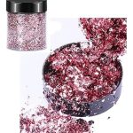 Escamas En Hoja Pink Purple Papel Resina Epóxica Flake