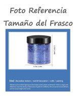 Escamas En Hoja Sky Blue Papel Resina Epóxica Flake Uñas - Imagen 2