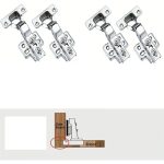 Bisagra Puerta Recta Cierre Suave Cazoleta 35mm Inox 2 Pares