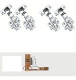 Bisagra Puerta Recta Cierre Suave Cazoleta 35mm Inox 2 Pares