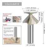 Fresa Madera Esquinas Angulo R18 Cmc Vástago O Toma 1/2 - Imagen 2