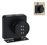 Cerradura Puerta Vidrio Mueble Doble 3a8mm Con Clave Negra