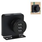 Cerradura Puerta Vidrio Mueble Doble 3a8mm Con Clave Negra