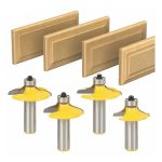Fresa Madera Moldura Tablero Toma 1/2 Set 4 Pcs