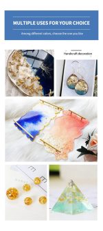 Escamas En Hoja Sky Blue Papel Resina Epóxica Flake Uñas - Imagen 3