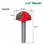 Fresa Madera Media Caña Vástago 1/4 X 7/8 1pcs - Imagen 2