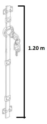 Cerradura Chapa Lateral Kardex Cajonera P/3cajon 120cm - Imagen 2