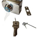 Cerradura Puerta Vidrio De 8 A 12mm Llave A Muro O Piso