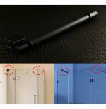 Barra Soporte En Angulo De Vidrio De Ducha Negra 100-120cm - Imagen 4