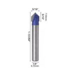 Fresa Ranura V Vástago 1/4 X 5/16 - Imagen 2