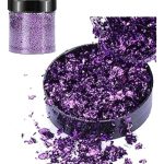Escamas En Hoja Purple Papel Resina Epóxica Flake Uñas