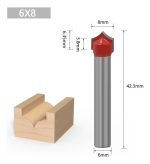Fresa Madera Doble Perfilado Curvo Vástago 6mm 6x8mm 1pcs - Imagen 2