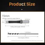 Broca Para Agujeros Cuadrados 4pcs Hss 12.7, 14, 15 Y 16mm - Imagen 3