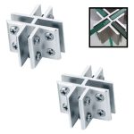 Separador Soporte Conector Para Vidrio O Acrilico 8-10mm 2u