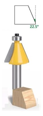 Fresa Madera Copiadora Angulo 22.5° Grados Toma 1/2 - Imagen 3