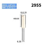 Fresa Madera Recta 1/4x1/2 Carburo De Tungsteno - Imagen 4