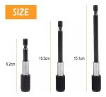 Soporte Brocas De Extensión Taladro 3pcs 6.2, 10.3 Y 15cm - Imagen 2