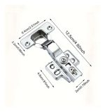 Bisagra Puerta Recta Cierre Suave Cazoleta 35mm Inox 5 Pares - Imagen 2