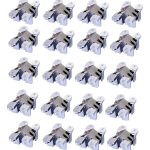 Bisagra Invisible Oculta Para Puerta 45mm Cromo Satín 20 Pcs