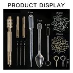 Kit Molde Silicona Resina Uv Inicio Collar Llavero Aros 82pc - Imagen 3