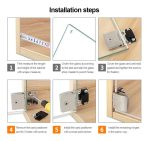 Bisagra Para Puerta De Vidrio 3 A 5mm 1 Par Estantes Vitrina - Imagen 3