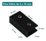Soporte Repisa Vidrio De 6 A 10mm Negro 4 Unidades - Imagen 2