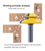 Fresa Madera 45° Vástago De 1/2 Para Marcos Ensamble - Imagen 5