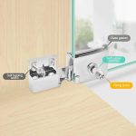 Bisagra Para Puerta De Vidrio 3 A 5mm 1 Par Estantes Vitrina - Imagen 2