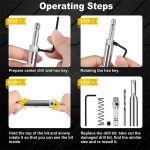 Broca Autocentrante Centro Bisagras Rieles 7pcs+alen - Imagen 4