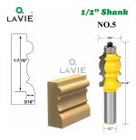 Fresa Madera Moldura Zócalo Marcos Vástago  1/2  No 5 - Imagen 2