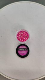 Glitter Rosa Roja Para Resina Uñas Llaveros Aros Pigmento - Imagen 4