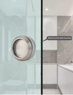 Manilla Tirador Redonda Cromada Brillante Para Puerta Vidrio - Imagen 6