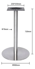 Patas Mueble Mesa De Restaurantes Base Plana Alto Trafico 1p - Imagen 2