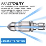 Boquilla Hidro Lavadora Lavado Alcantarilla Y Tuberías 6sdas - Imagen 2