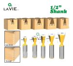 Fresa Madera Cola De Milano Vástago 1/2 5 Un. Dif. Medidas - Imagen 2