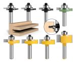 Fresa Madera T Toma 8mm Set 8 Psc Dif. Medidas