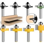 Fresa Madera T Toma 8mm Set 8 Psc Dif. Medidas