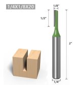 Fresa Madera Recta Vástago 1/4 7unidades Dif Medidas - Imagen 7