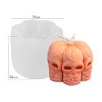 Molde Silicona Velas Y Jabón Calaveras 6 Cabezas - Imagen 2